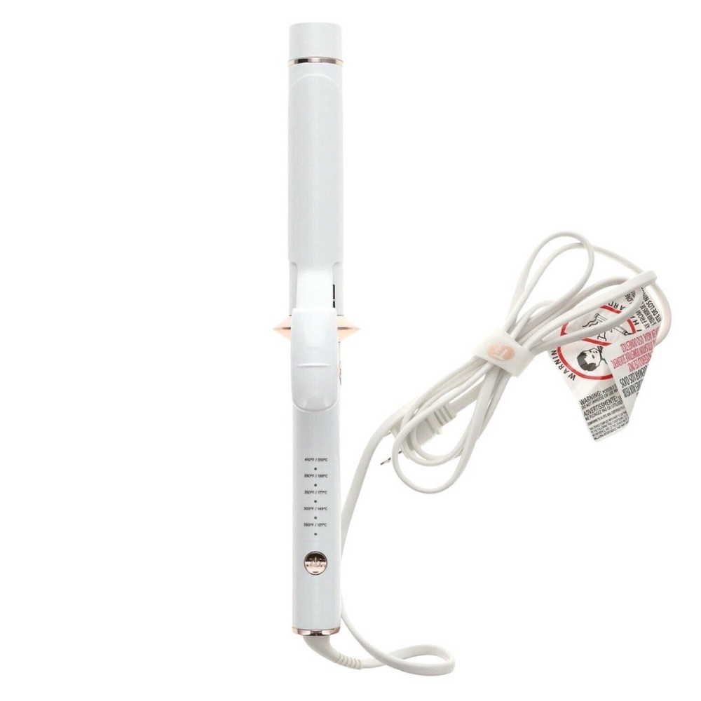 T3 White Hair Styling Iron with Rose Gold Accents